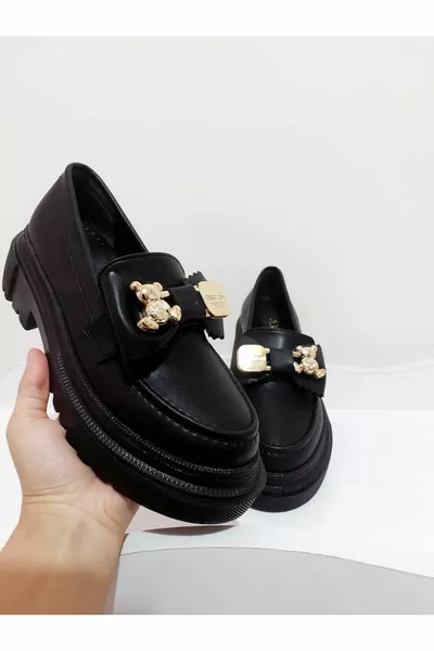 Damen Loafer mit Bären-Schnalle