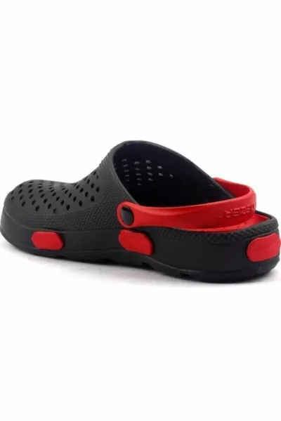 شبشب رياضي أحمر-أسود موحد للرجال والنساء بنعل EVA للمستشفى والعمل 