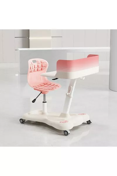 Bureau de travail mobile Plus rose