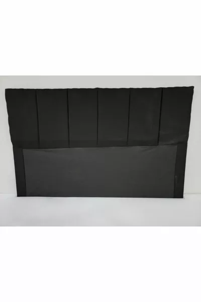 رأس سرير قاعدة سرير - أسود كتان