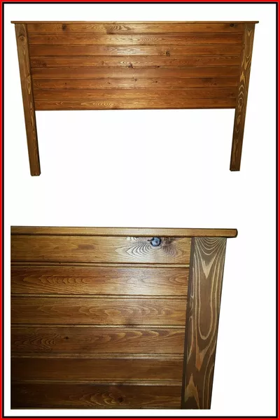 سرير خشبي صلب طبيعي من ناتورا مع قاعدة وسرير ورأس سرير