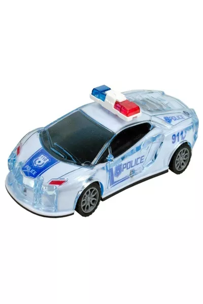 Voiture de police jouet avec lumières et sons, protégée incassable, à tirer et glisser