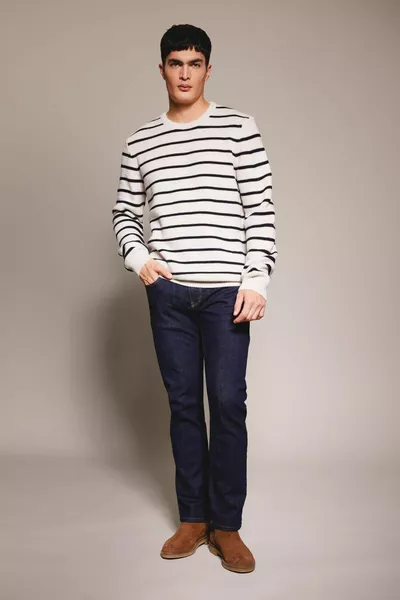 قياسي صالح عادي قطع مخطط طاقم الرقبة متماسكة سترة wn