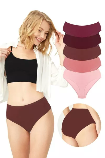 Lot de 5 culottes bateau en coton à large bord - 2