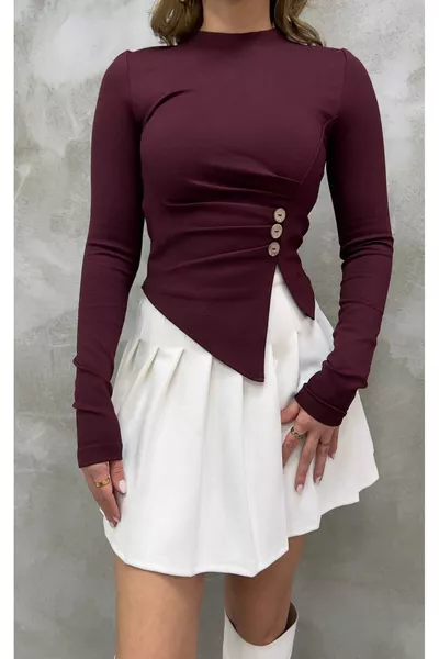 Düğme Detaylı Bluz