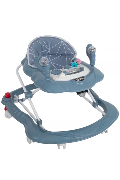 عربة أطفال موسيقية فاخرة مع لعبة بمستوى ثلاثي على شكل عنكبوت