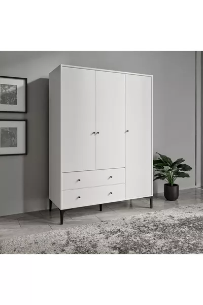 Focus 3 Kapılı Dolap/gardırop Beyaz (%MDF)
