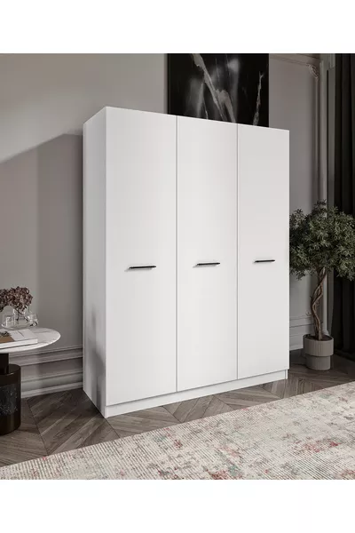 % Mdf 3 Kapaklı Bazalı 9 Bölmeli Yüklük-dolap Tamamen Mdf Dolap