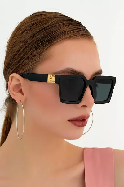 Gold Black Sunglasses