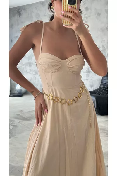 حزام نسائي مزين بالنجوم للخصر والجسم والفساتين والسترات والبناطيل