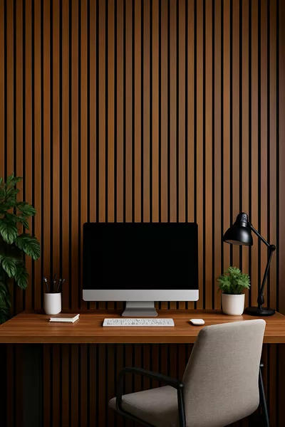 MDF Wood Acoustic Decorative Wall Panel  Cm - Teak