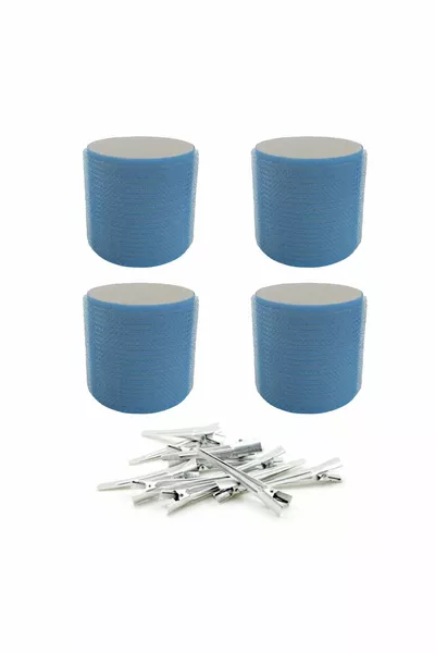  Гъбест велкро ролон за коса, комплект от 4 броя, диаметър 6 см, самозалепващ се ( броя в опаковка)