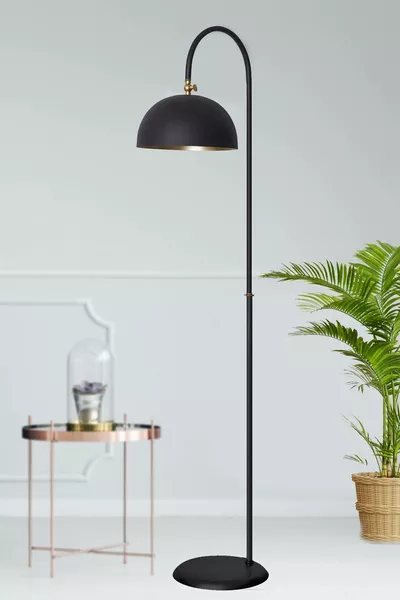 مصباح أرضي فاخر بتصميم معدني أسود-أصفر من Sonart