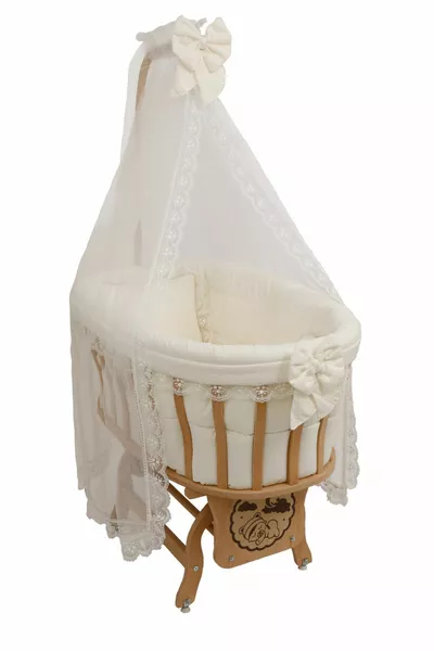 Bassinet Cradle Cream French Lace Sleep Set ALL-INCLUSIVE CRADLE AND SLEEP SET
