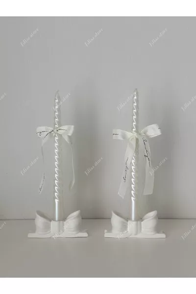 Pinterest Свещник с 2 панделки, Свещник, Свещник с панделка, един размер