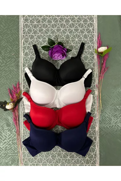 طقم صدرية نسائية داعمة بدون حشوة مع حمالات سلكية