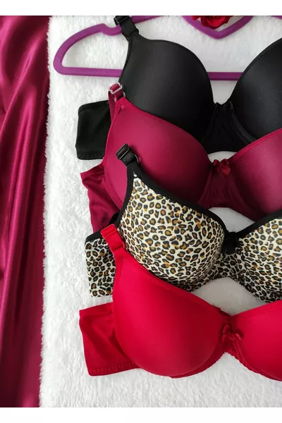 Дамски ежедневен комплект от 4 сутиена без подплънки с банели