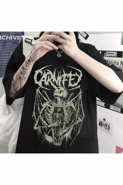 كارنيفكس ذا سكريبت تي شيرت أسود للجنسين