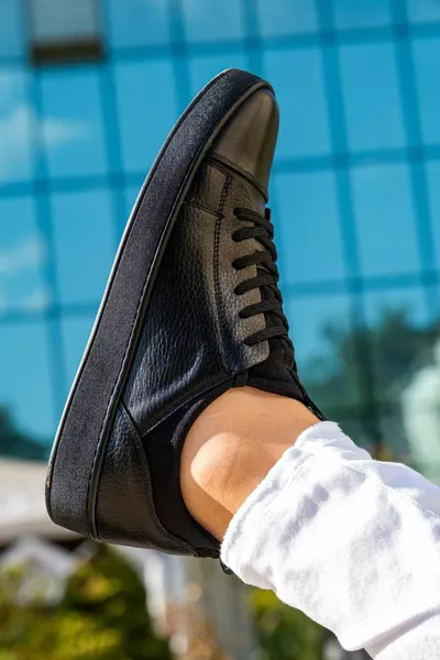 Chaussures homme en cuir véritable noir