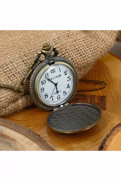 Atatürk zakhorloge met patroon in reliëf klassieke riemketting