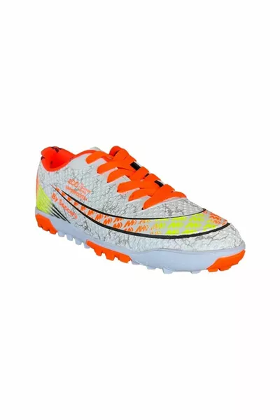 Men's Comfortable Astroturf Shoes WHITE - ORANGE