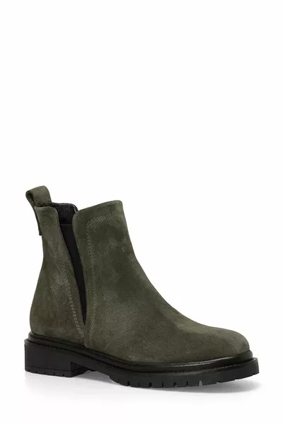 IMELDA 4PR Kaki Bottines Chelsea Femme