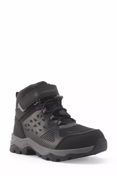 GETOP HI 4PR Black Boys' Outdoor Boots