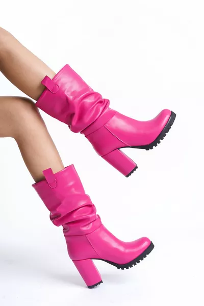 فوشيا سكين أحذية نسائية مجمعة 