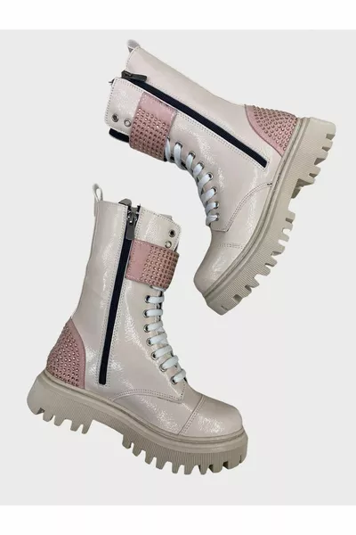 Bottes Fille avec Pierres - Poudre