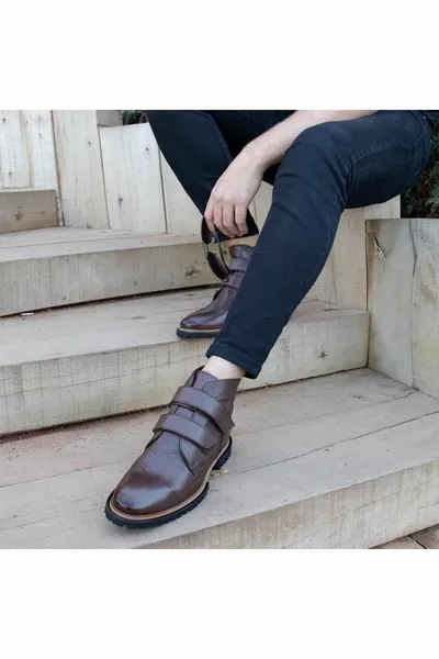  Judge Brown Мужские Ботинки из Натуральной Кожи