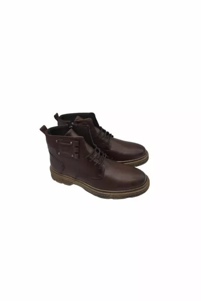  Brown Skin In-Leather Miflon Style Men's Boots