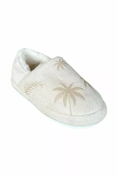 Ultra Light Palm Print Woolen House Schuhe Damen Panduf WEISS