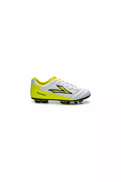 Amanos Chaussures de football Homme Blanc Fluo Jaune