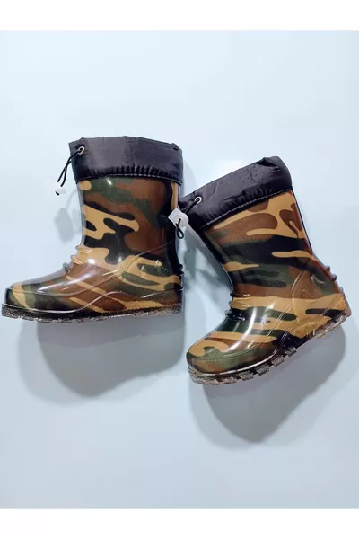 Bottes pour enfants, bottes de pluie et de neige avec fourrure