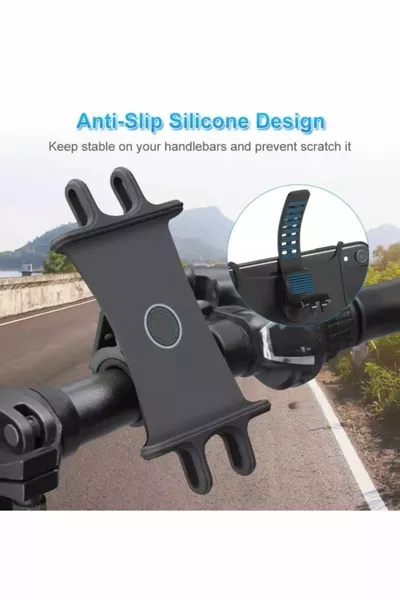 4.7-6.5 Inch Silicone Scooter , Bicycle Phone Holder