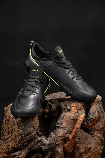 Hommes Turf Field Sand Field And Astroturf Gear Chaussures De Football Noir Couleur Antidérapante Robuste Durable Garanti