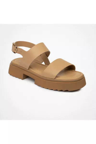 Crèmekleurige casual schoenen van echt leer voor dames 