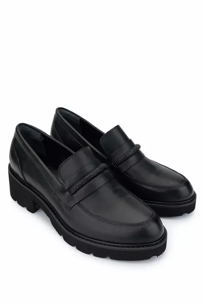 Mocassins en cuir véritable pour femmes