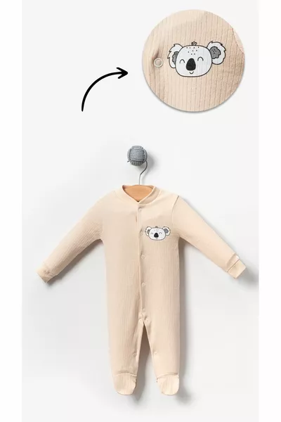 Koala Image Combishort 3 pièces pour bébé gris blanc