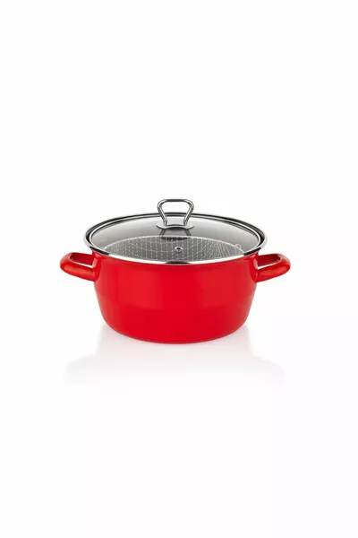Fry Crispy Frying Pot Cm-3 Piece - Red