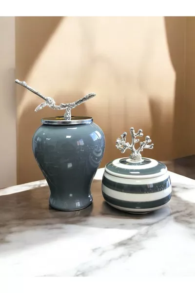 Decorative Object Silver Branched Gray King Chess Piece Coral Zamac Classic Zebra Object - Feray Home