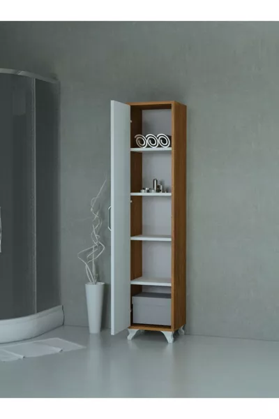 Multifunctionele Houten Badkamerkast