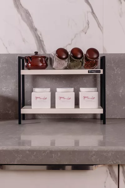 Metall Tischplatte Organizer Bad Küche Regal Bücherregal Gewürzregal