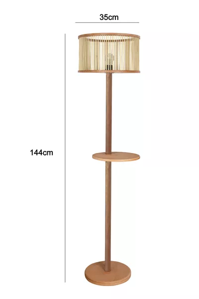 Дървена фабрика Рустик серия Едикуле Бамбукова дървена лампа