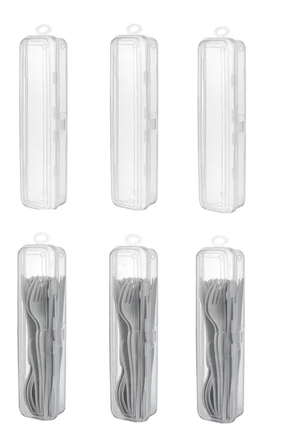 Комплект от 6 Multix кутии за съхранение на вилици, лъжици и ножове - Органайзер за прибори за приданое