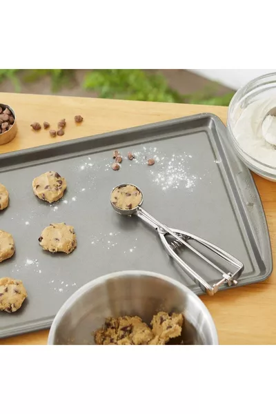 Лъжица за сервиране на сладки, халва и сладолед - 5 см, от неръждаема стомана