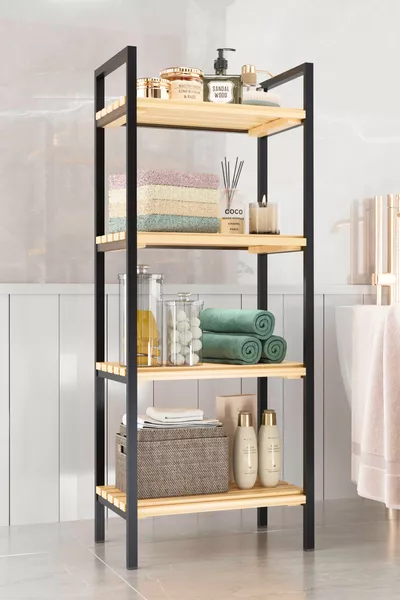 Badkamer Organizer Keukenrek Badkamerkast Multifunctionele Kast 4-laags Metalen Keuken Organizer