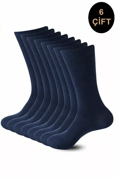 Unisex Bamboo Seamless Ankle Socks Navy Color 6 Pairs