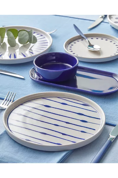 Cosmos Seramik Kahvaltı Takımı  parça 6 kişilik Lacivert