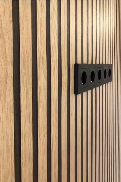 3D ефект Ламбристична панелна дървена стена с релефна тапетна декорация 5 м²